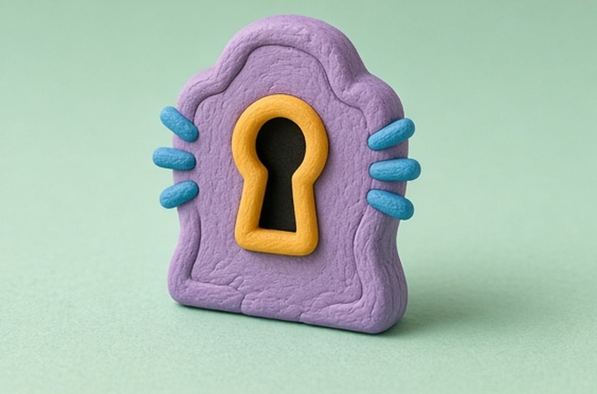 A whimsical keyhole with no account key